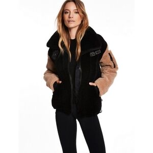 NWT SAM. Denver Sherpa Camel Black Jacket